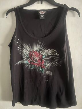 Womens Harley Davidson Bejeweled Tank Top , Size 1W